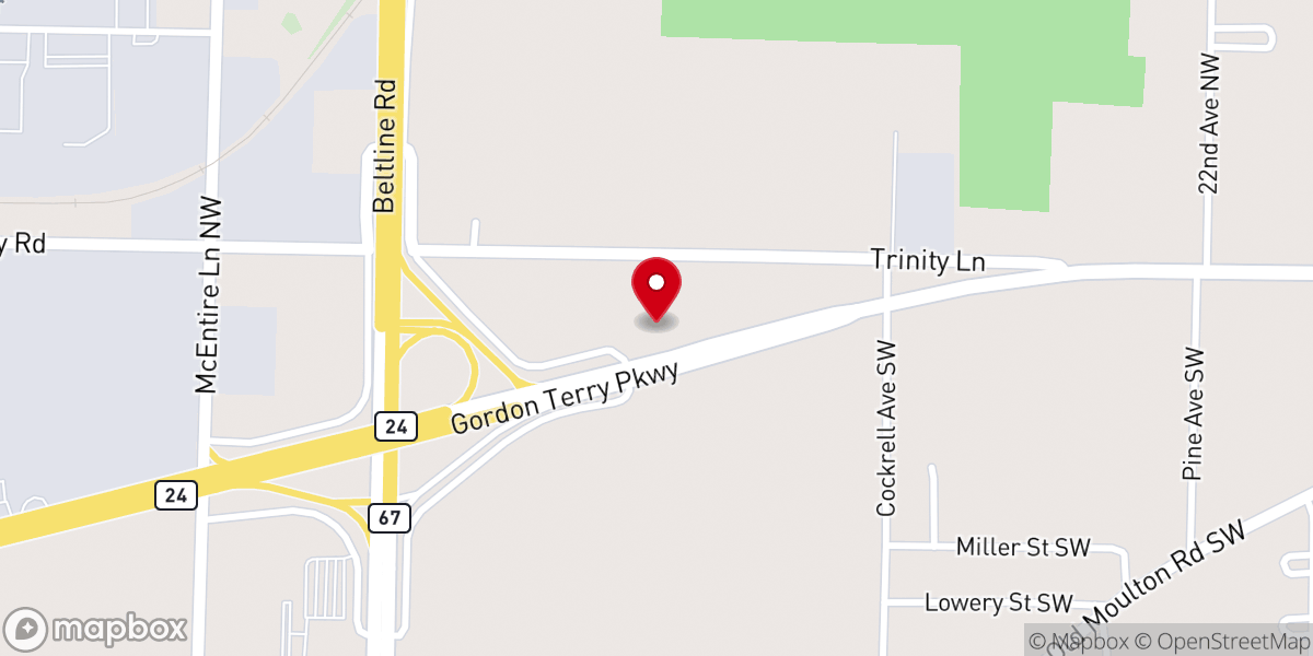 Map showing location of Redemption Baptist Church
