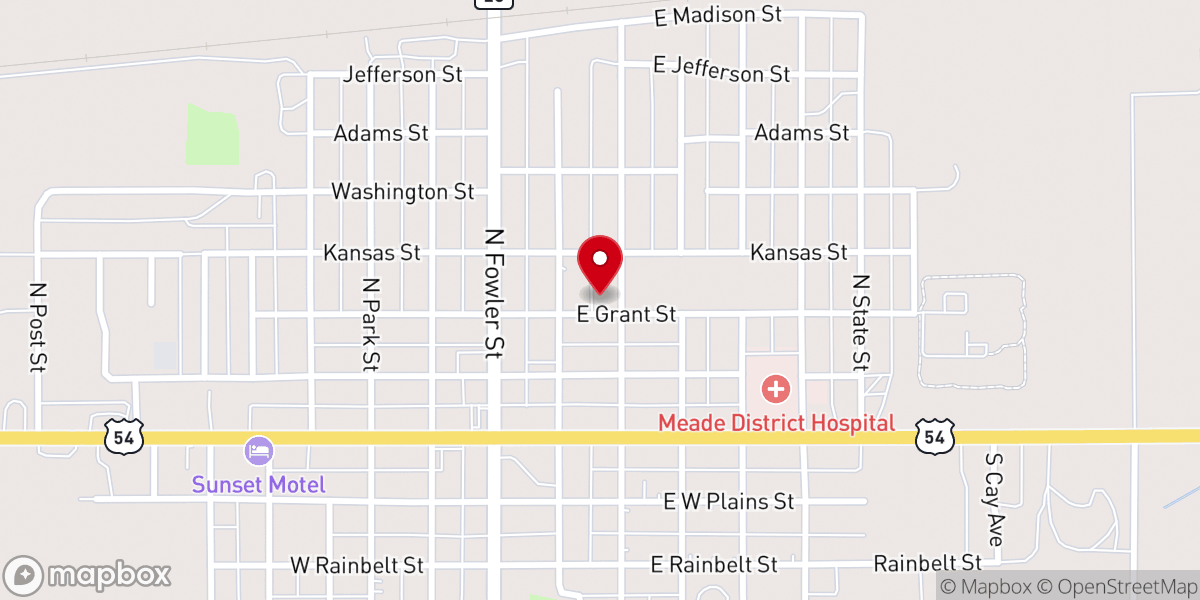 Map showing location of Saint John Lutheran Church