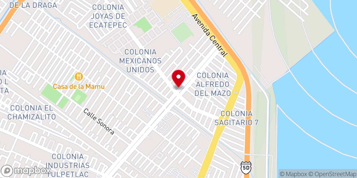 Map showing location of Parroquia de Cristo Rey Ecatepec