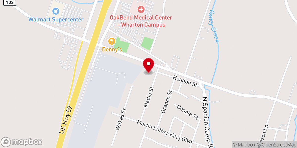 Map showing location of St James Baptist Church