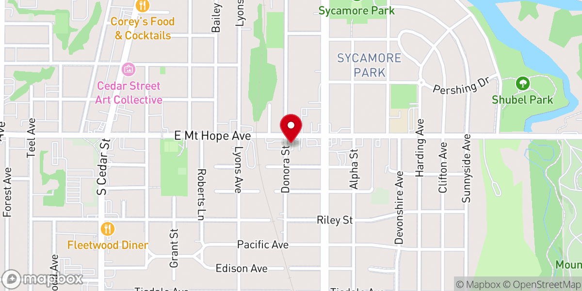 Map showing location of Doors of Healing Tabernacle Church