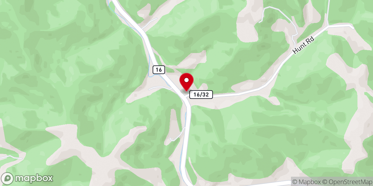 Map showing location of Unity Gospel Tabernacle