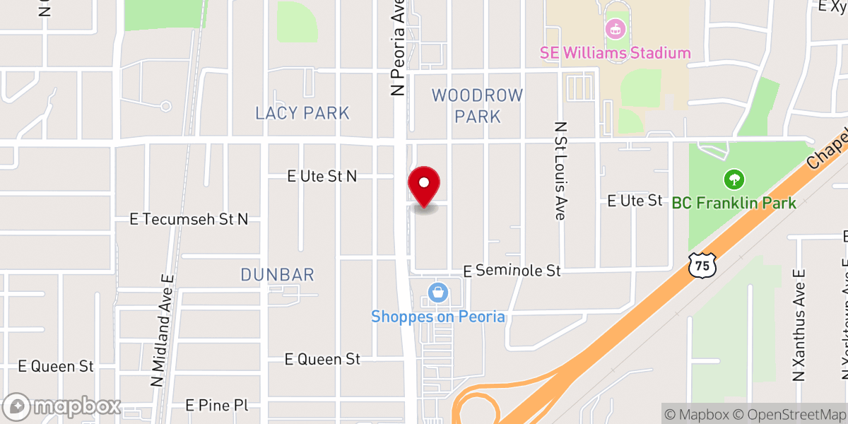 Map showing location of St John AME Church