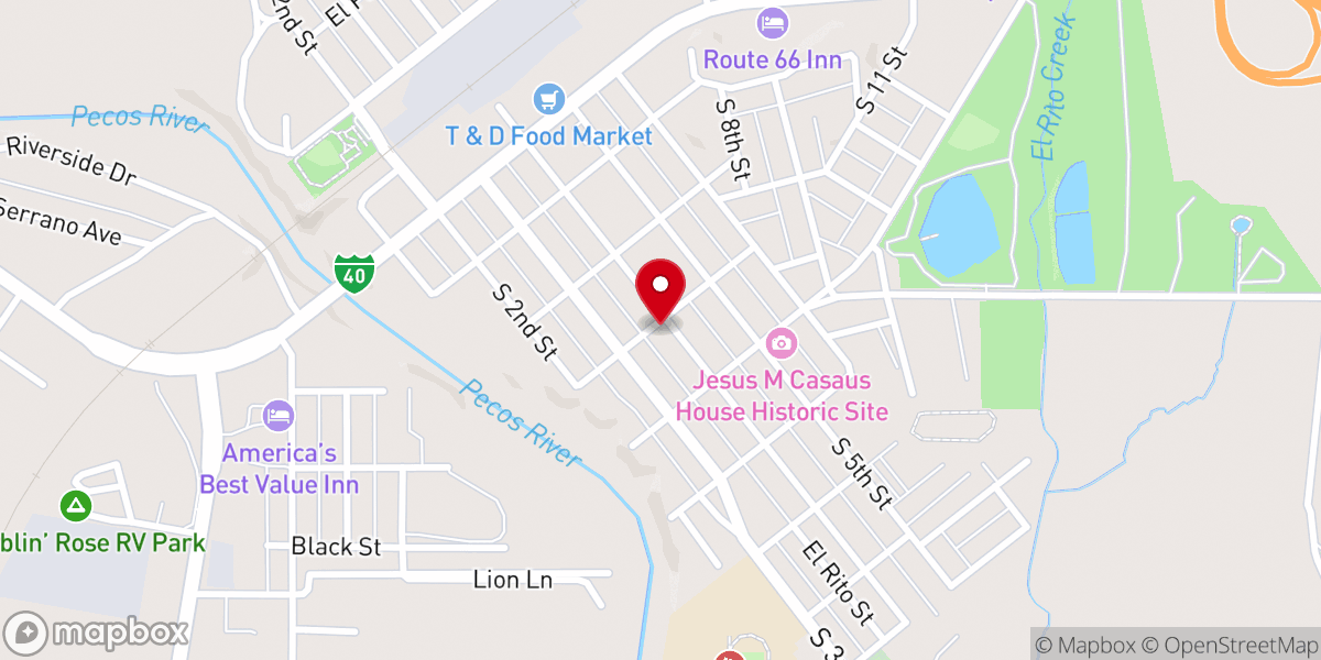 Map showing location of United Methodist Church