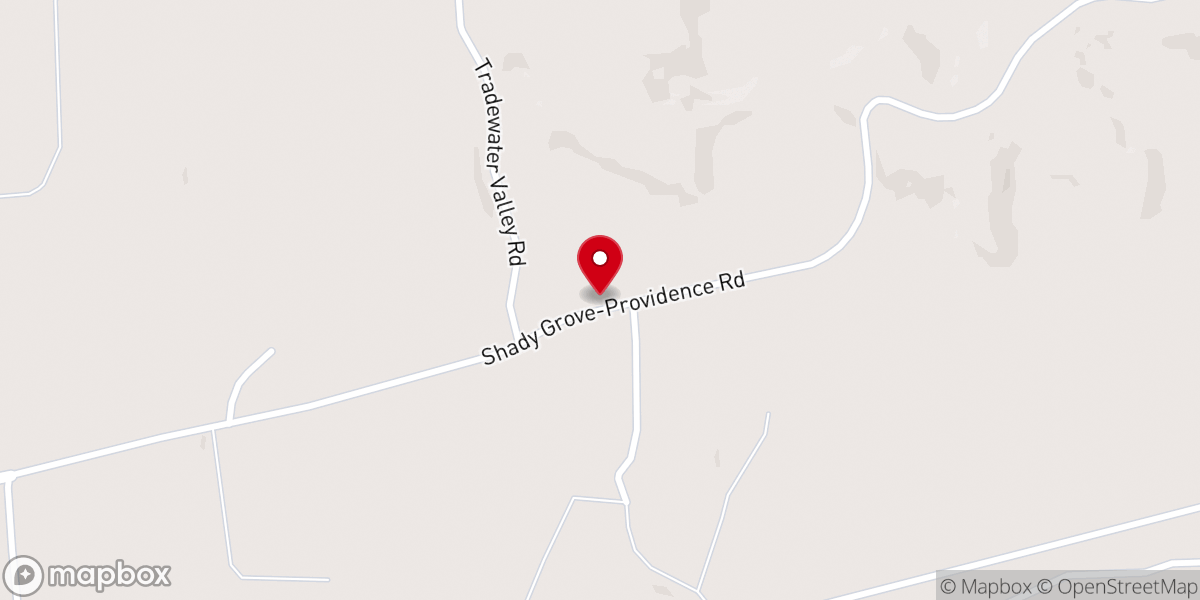 Map showing location of Tradewater Valley Church