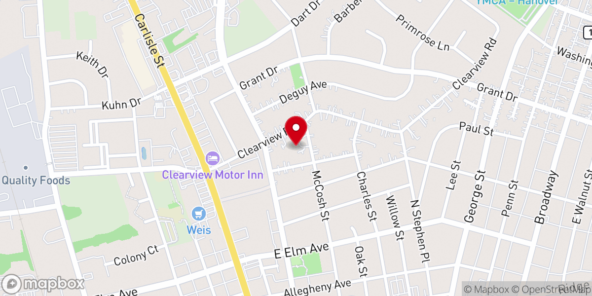 Map showing location of All Saints Episcopal Church