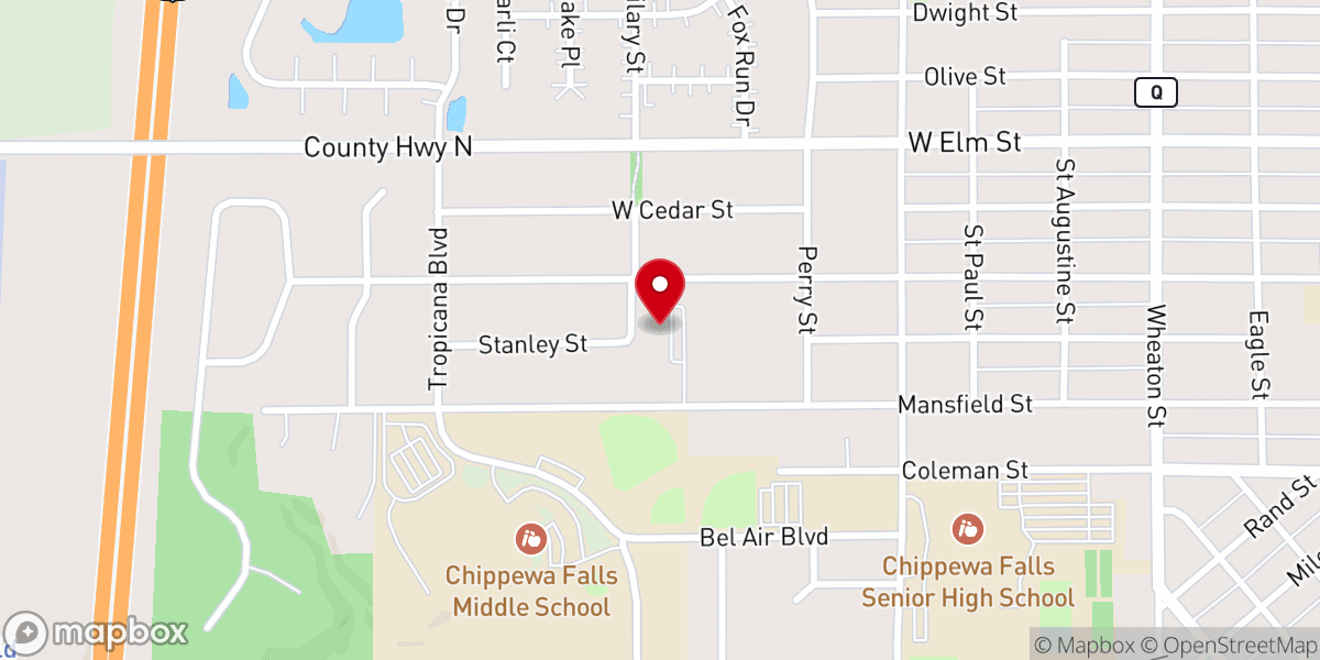 Map showing location of Our Saviour's Lutheran Church (ELCA)