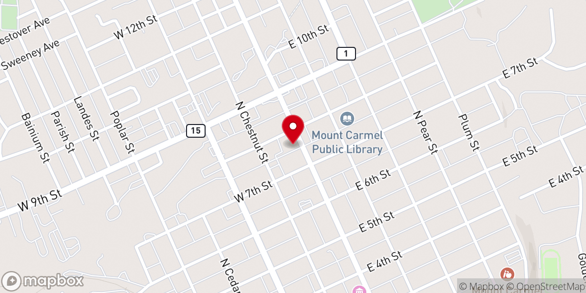 Map showing location of Parkview Legion Building