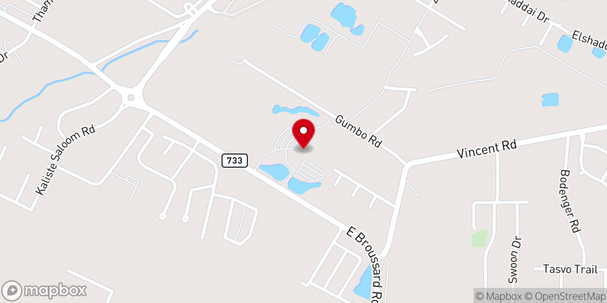 Map showing location of Our Savior's Church Lafayette Campus