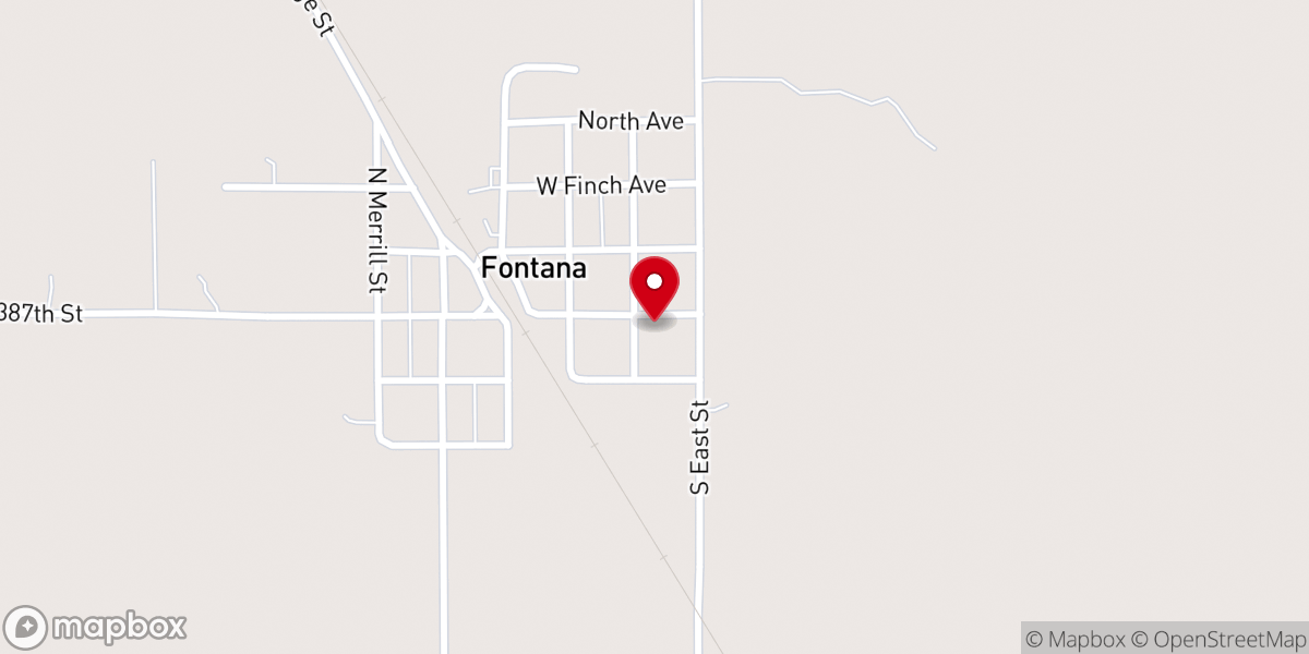 Map showing location of Church of Christ Fontana