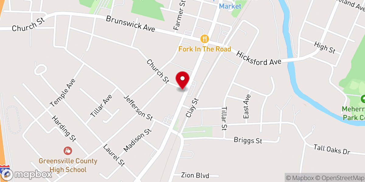 Map showing location of Main Street United Methodist Church