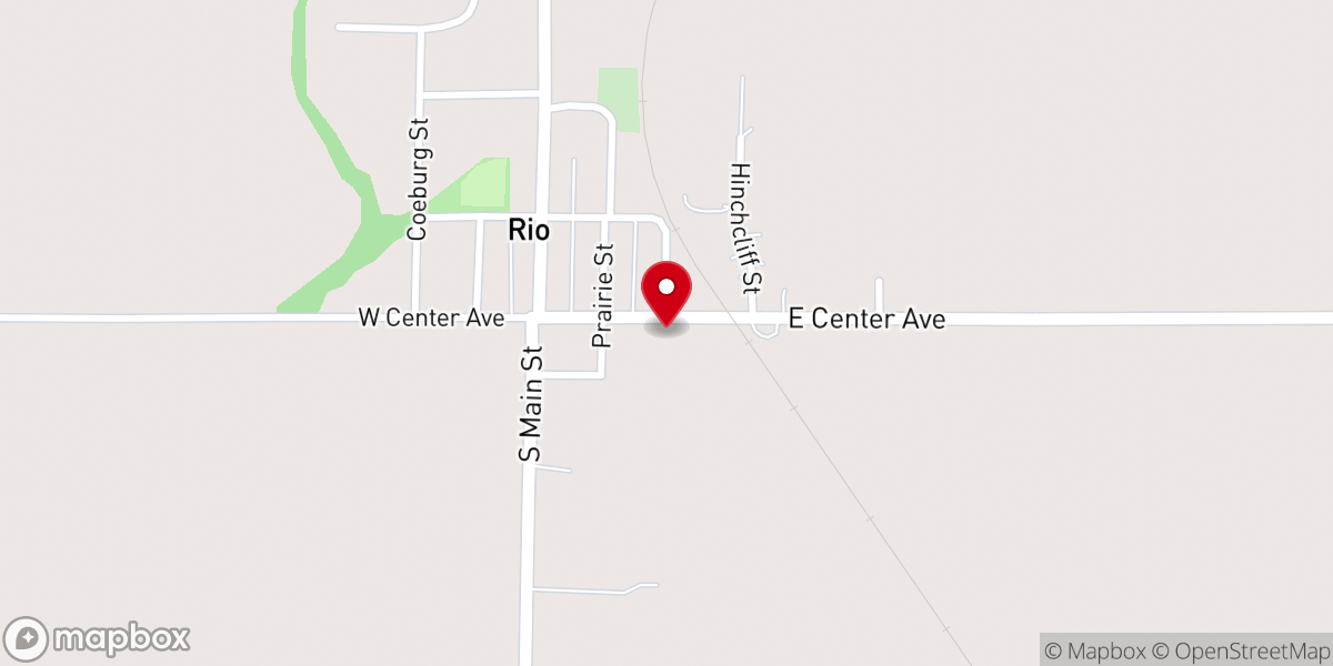 Map showing location of Rio Presbyterian Church
