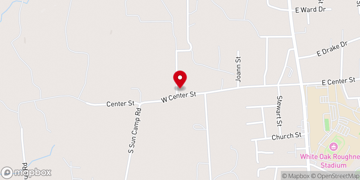 Map showing location of White Oak United Methodist Church