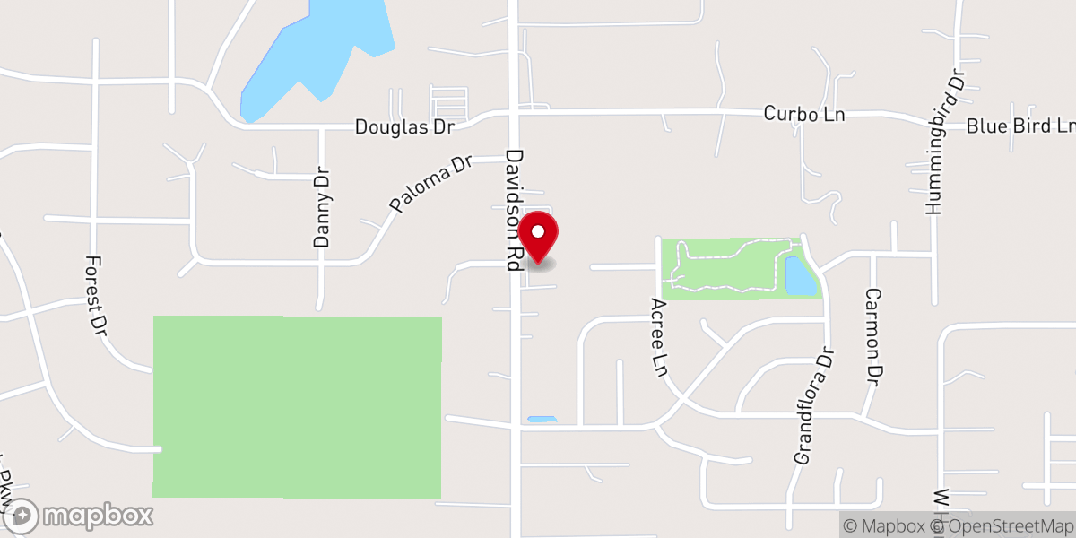 Map showing location of Rejoice Church