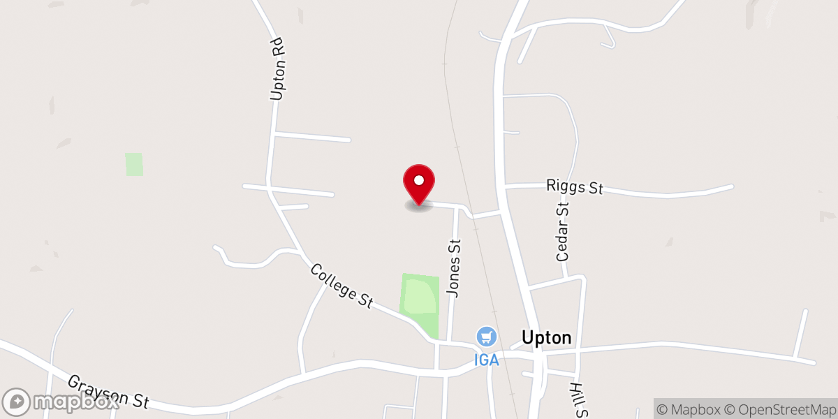 Map showing location of Upton-Zion United Methodist