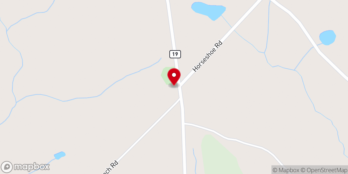 Map showing location of Bethel Baptist Church