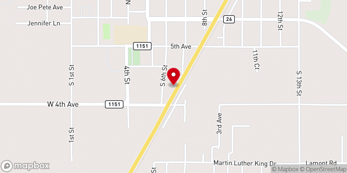 Map showing location of Allen Parish Tourist Commission
