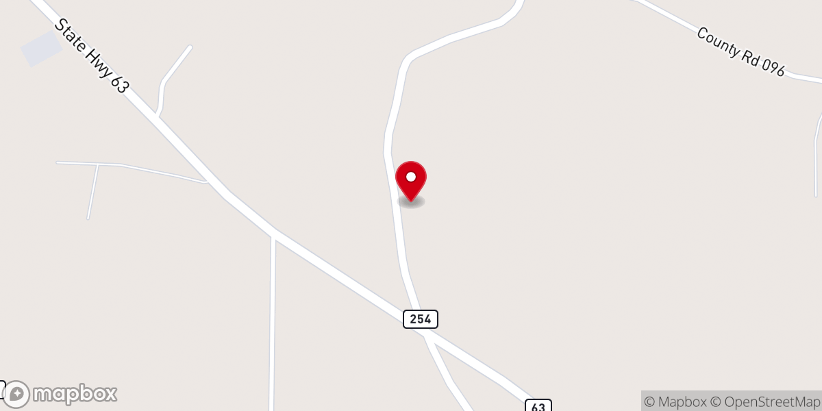 Map showing location of Peachtree Baptist Church
