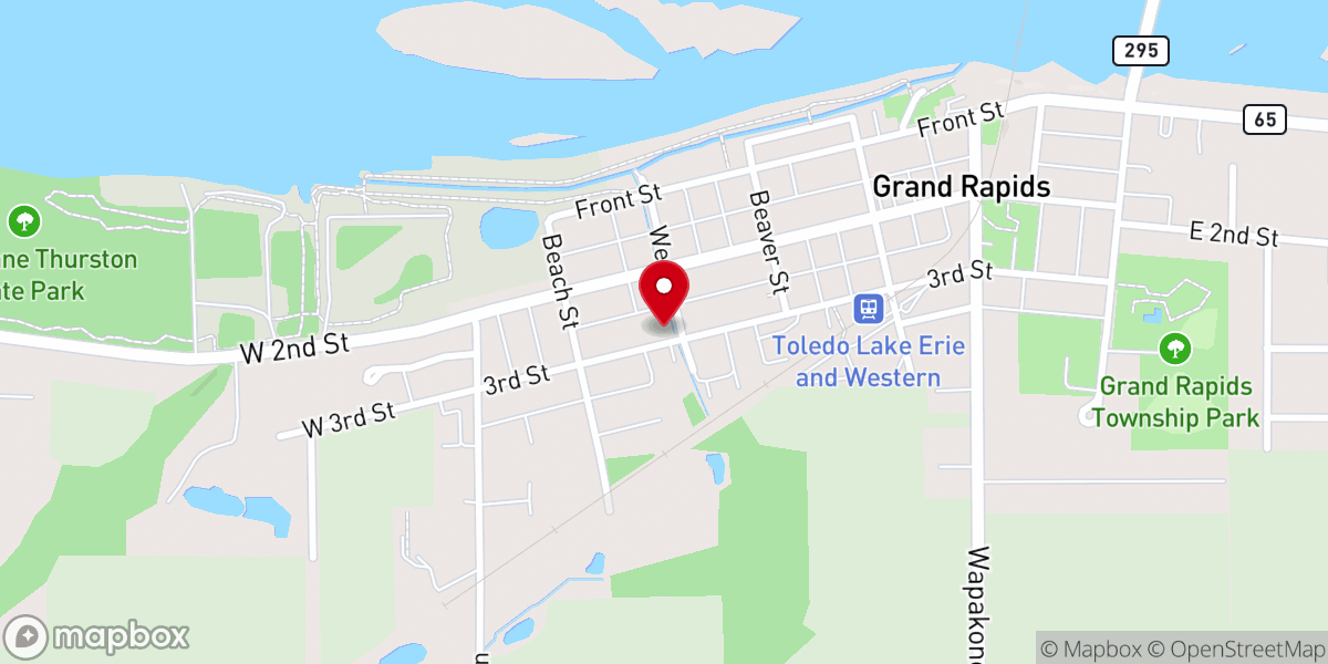 Map showing location of Grand Rapids Calvary Church