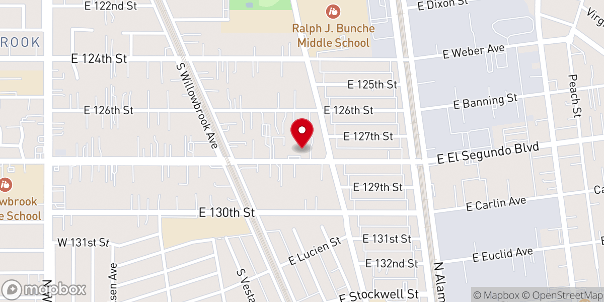 Map showing location of Lutheran Gardens