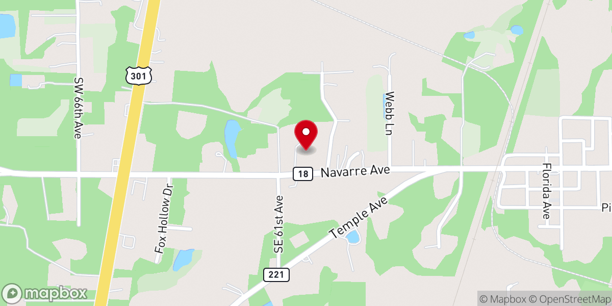 Map showing location of Hampton Baptist Church