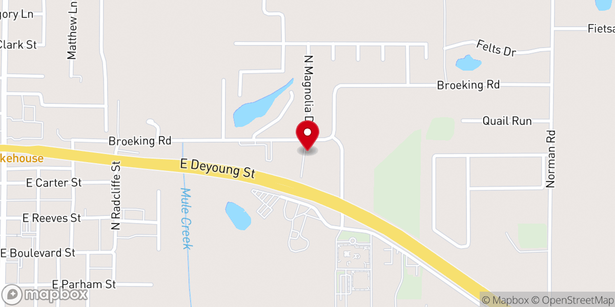 Map showing location of Our Redeemer Lutheran Church