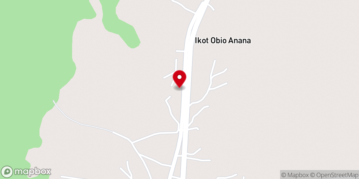 Map showing location of Calvary Anglican Church, Okon-Eket