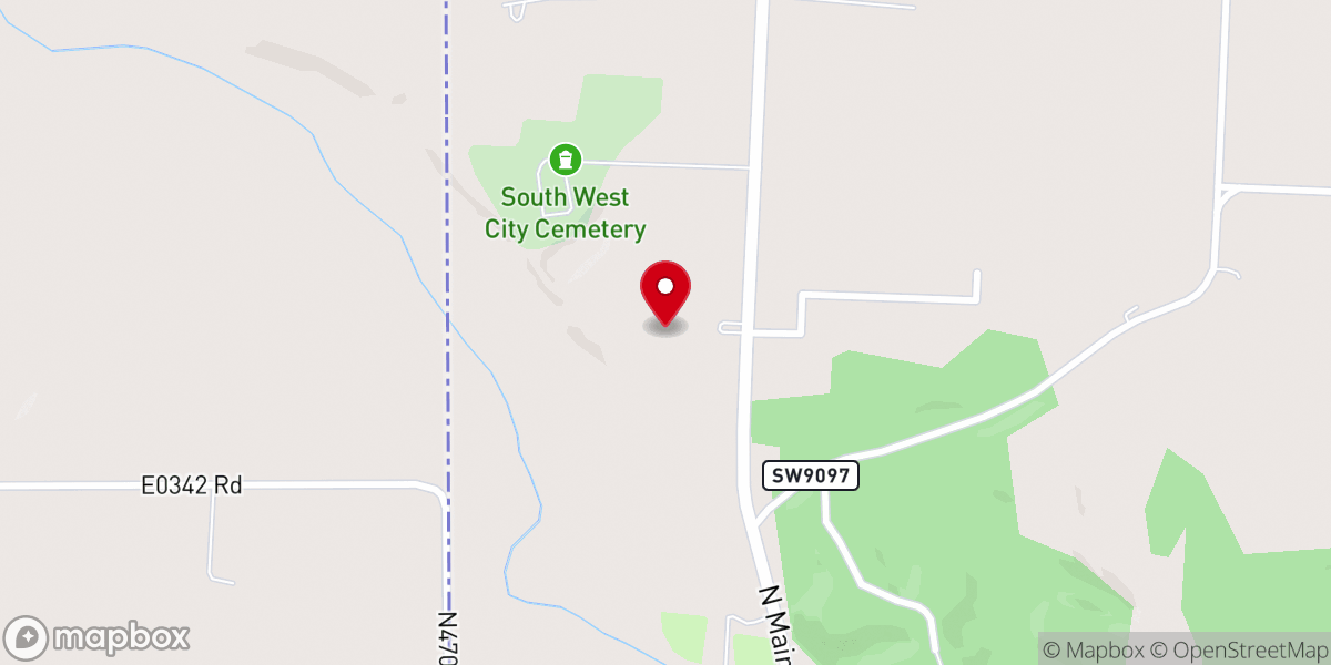 Map showing location of First Baptist Church