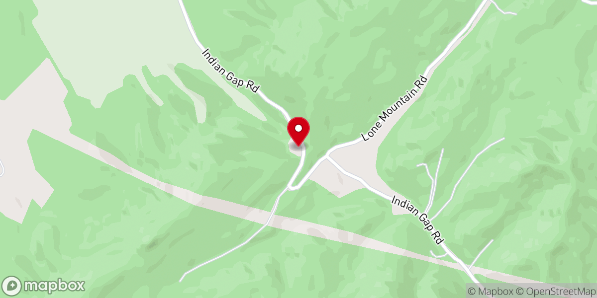Map showing location of Indian Gap Baptist Church