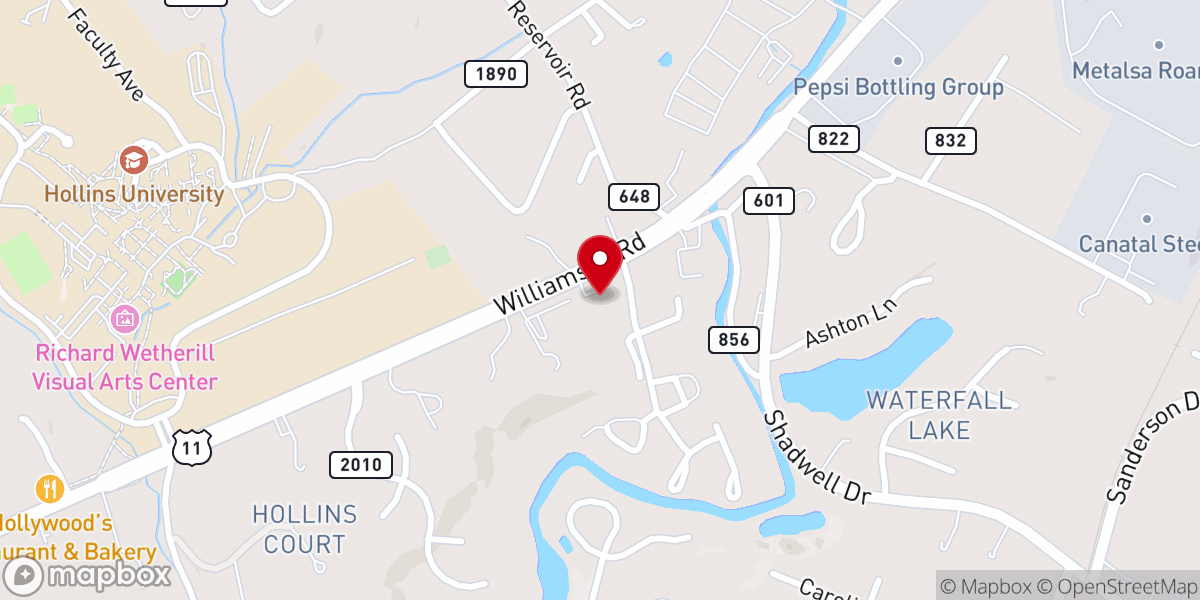 Map showing location of Shenandoah District Wesleyan