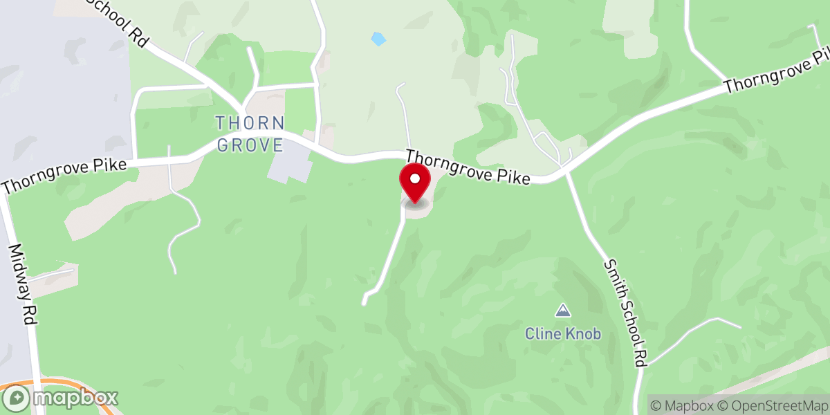 Map showing location of Thorngrove Baptist Church