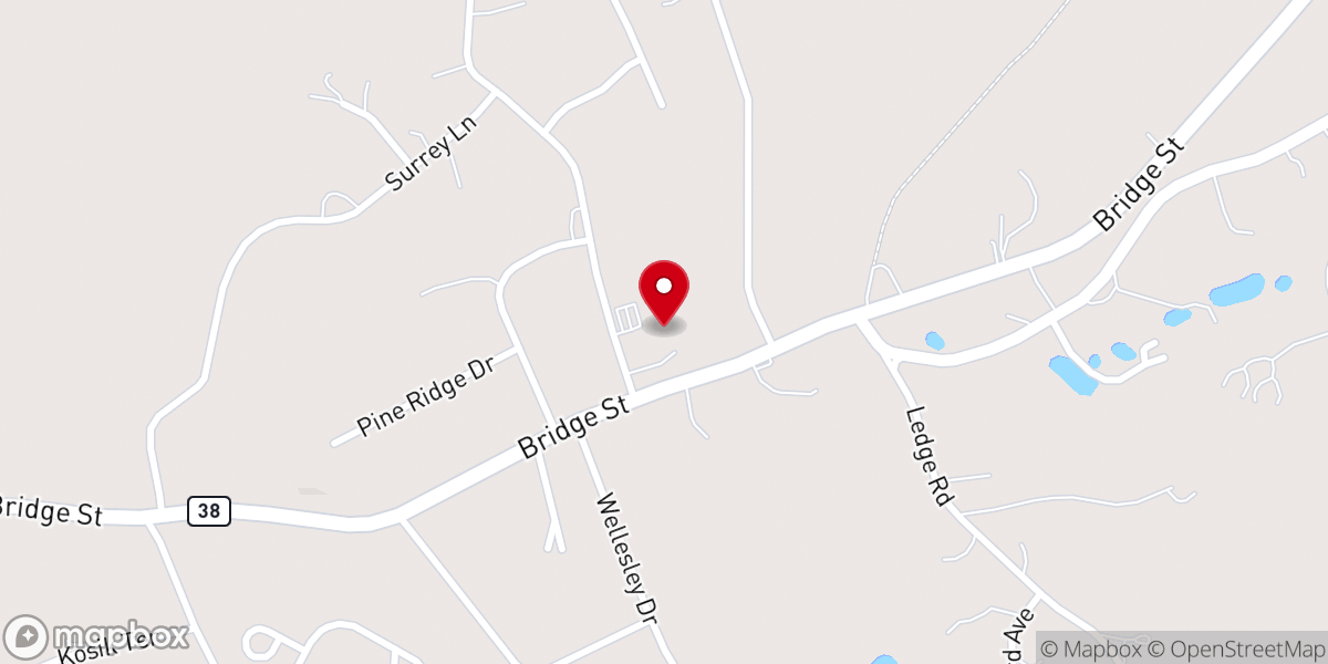 Map showing location of New England Pentecostal Church
