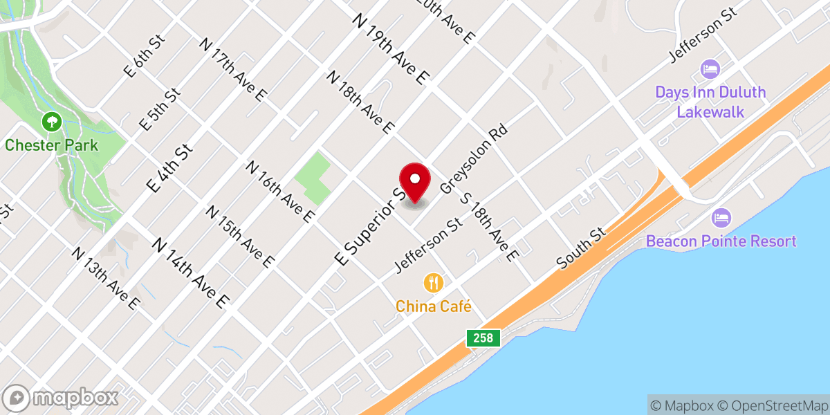Map showing location of St Paul's Episcopal Church
