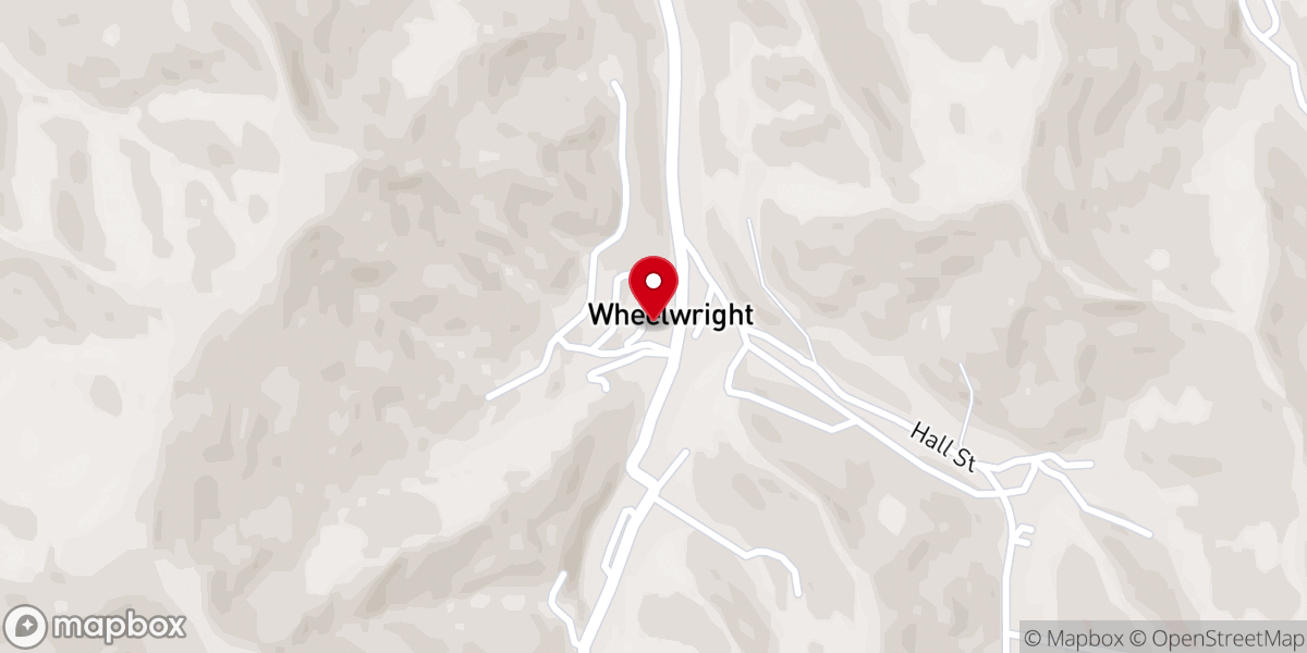 Map showing location of Wheelwright Community Church