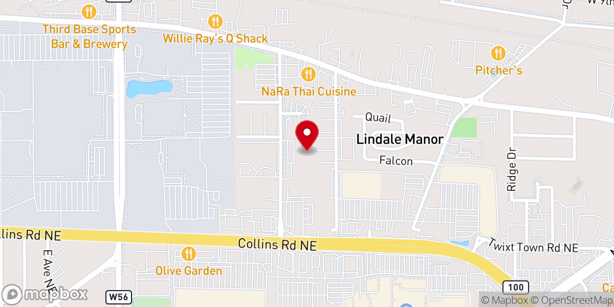 Map showing location of Calvary Community Church