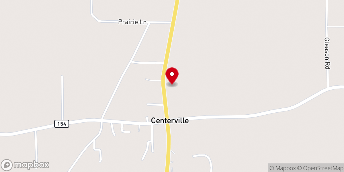 Map showing location of Centerville First Baptist