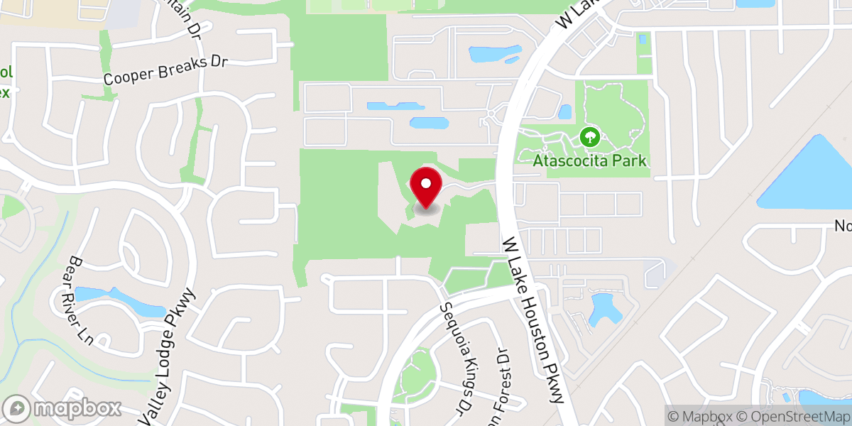 Map showing location of Atascocita Community Church