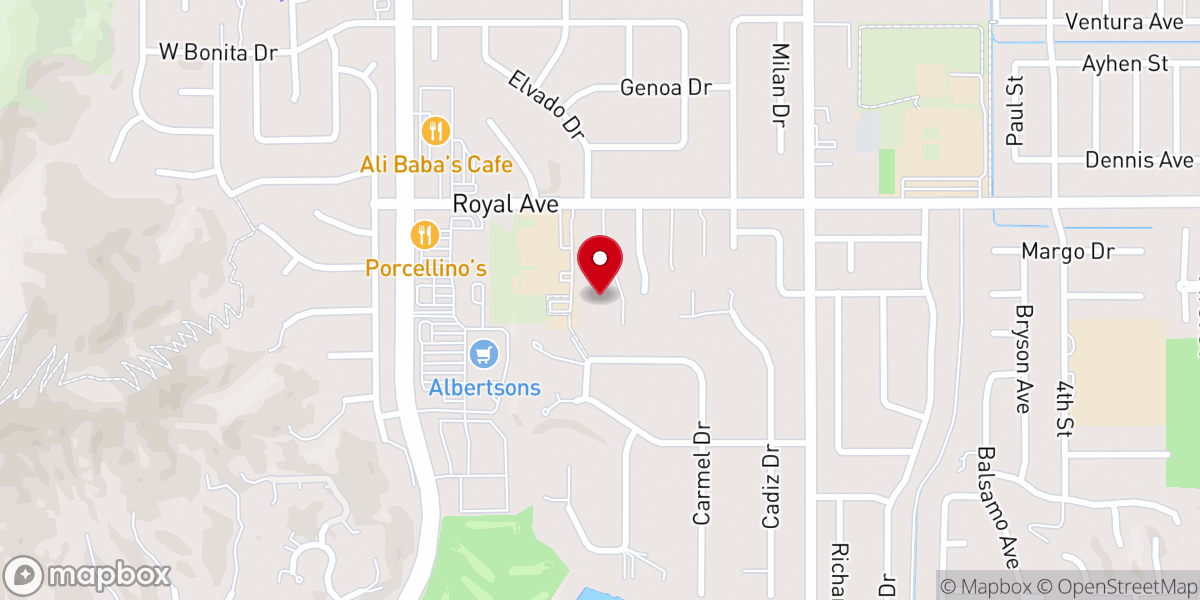 Map showing location of St. Francis of Assisi Episcopal Church