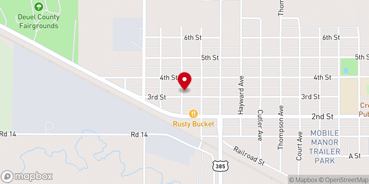 Map showing location of Solid Rock Bible Church