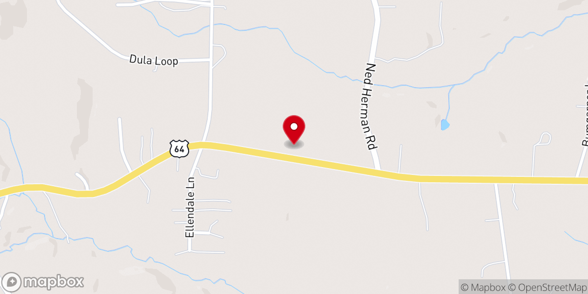 Map showing location of Mount Herman Baptist Church