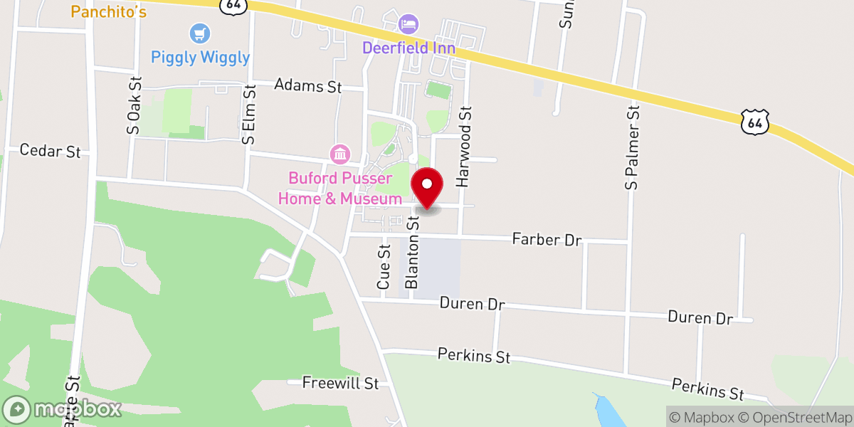 Map showing location of The Marty-Adamsville Community Center