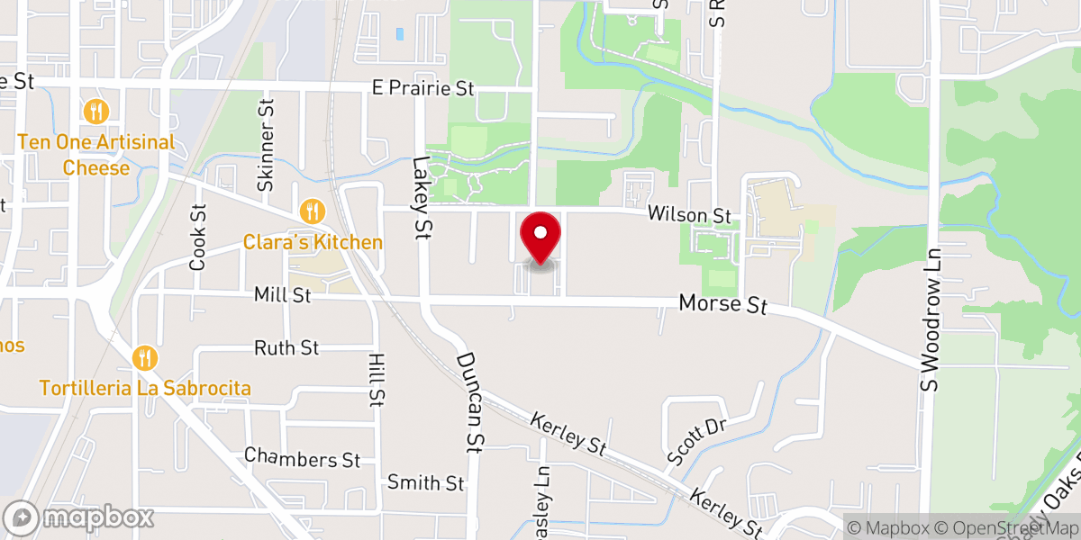 Map showing location of Morse Street Baptist Church