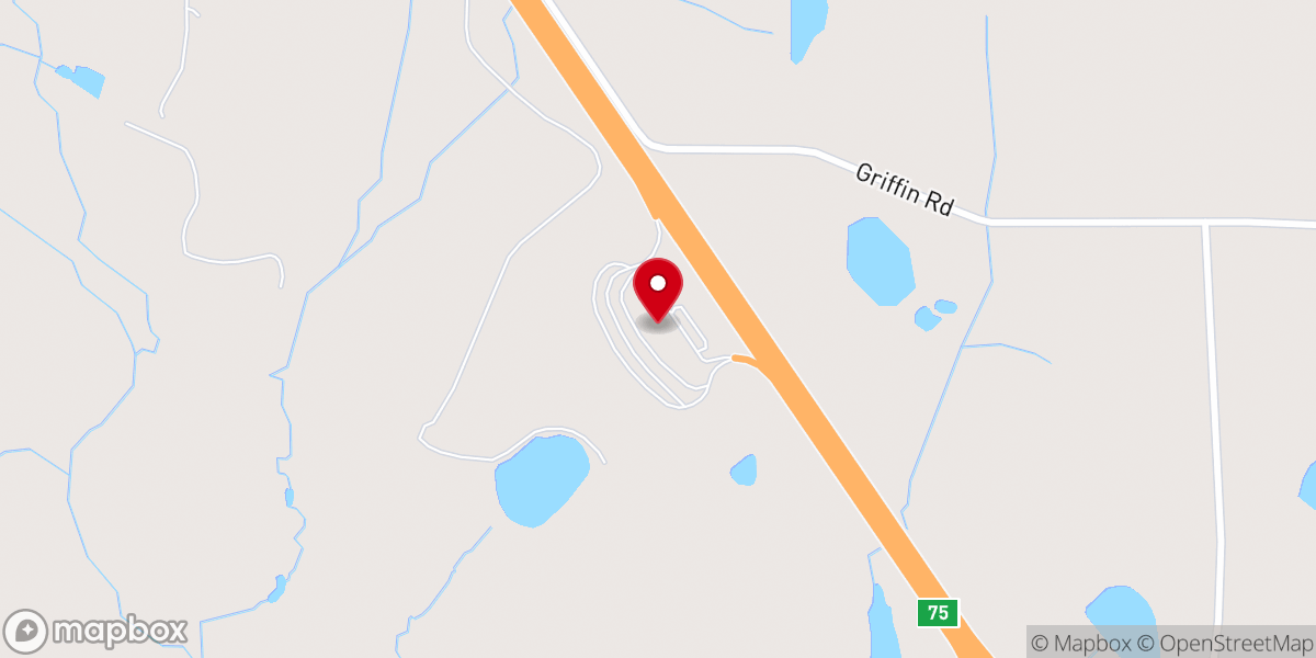 Map showing location of South Bound Rest Area