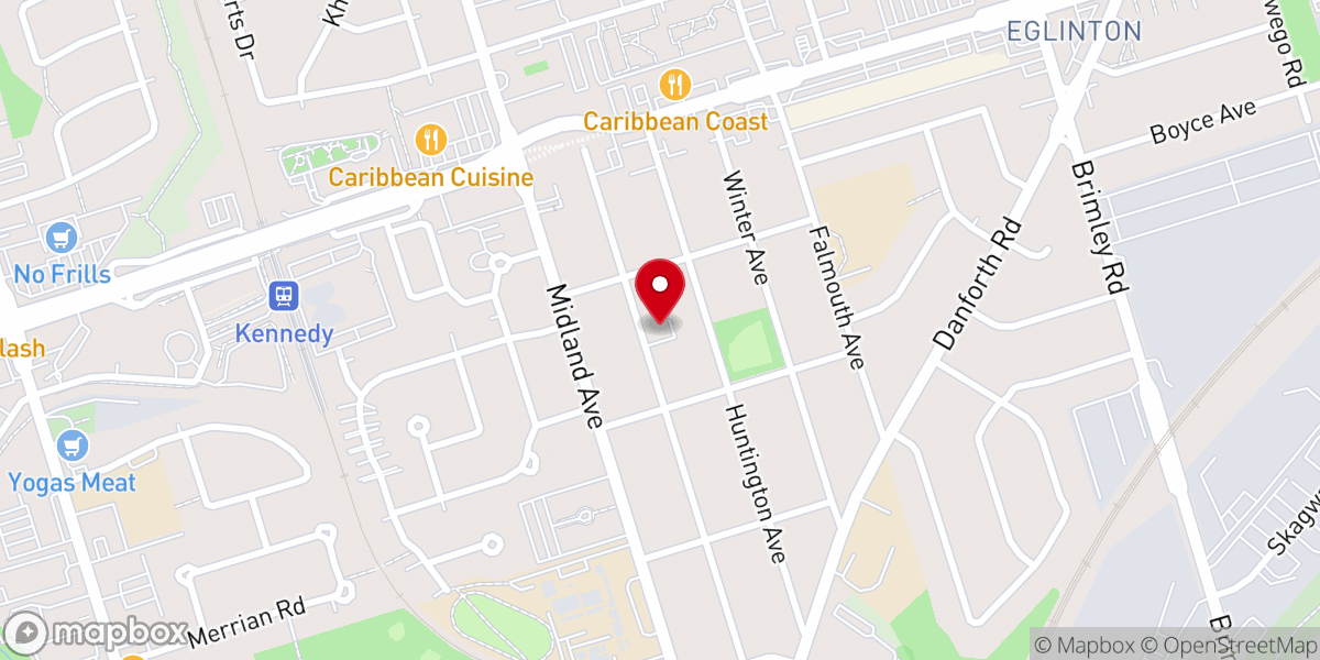 Map showing location of Commonwealth Baptist Church
