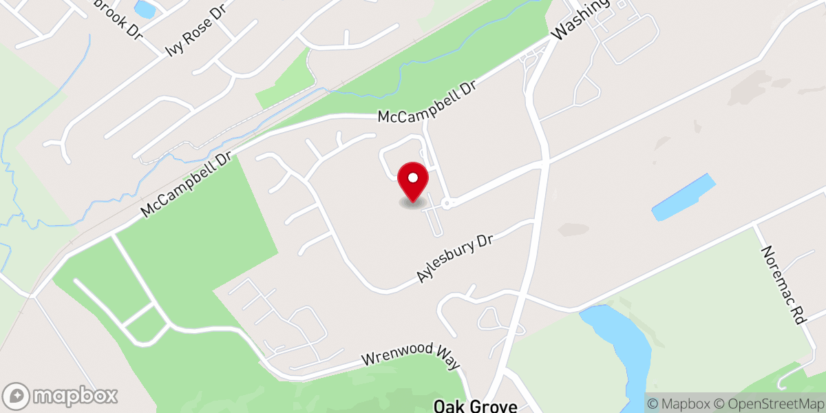 Map showing location of Arlington Baptist Church