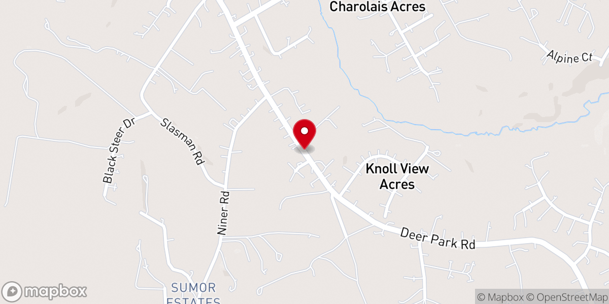 Map showing location of Deer Park Bible Church