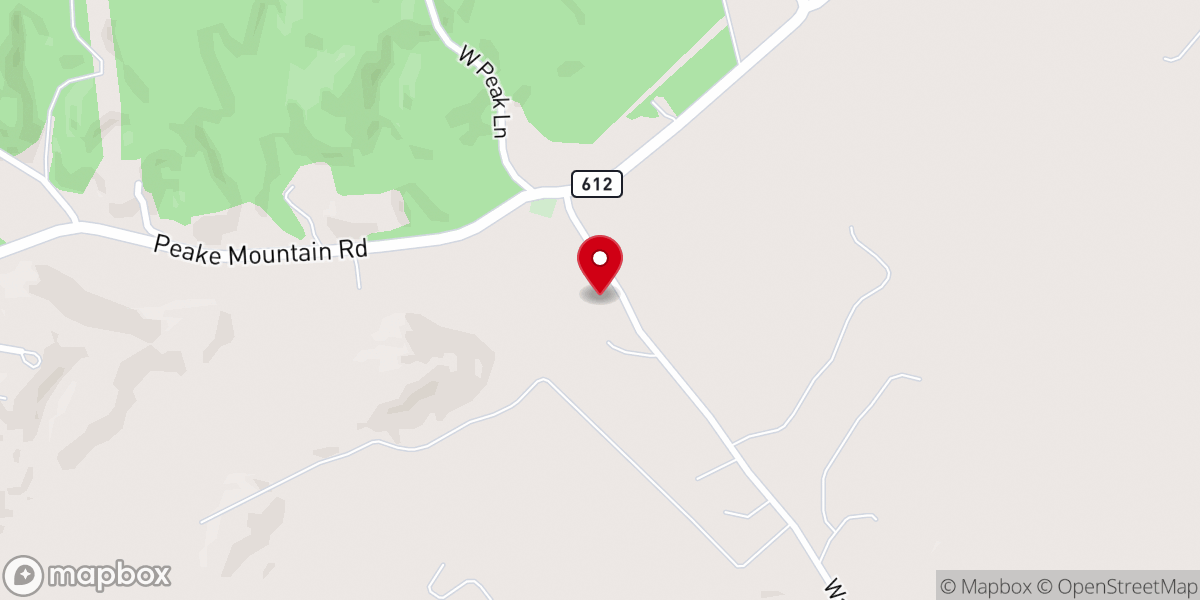 Map showing location of Peake Mennonite Church