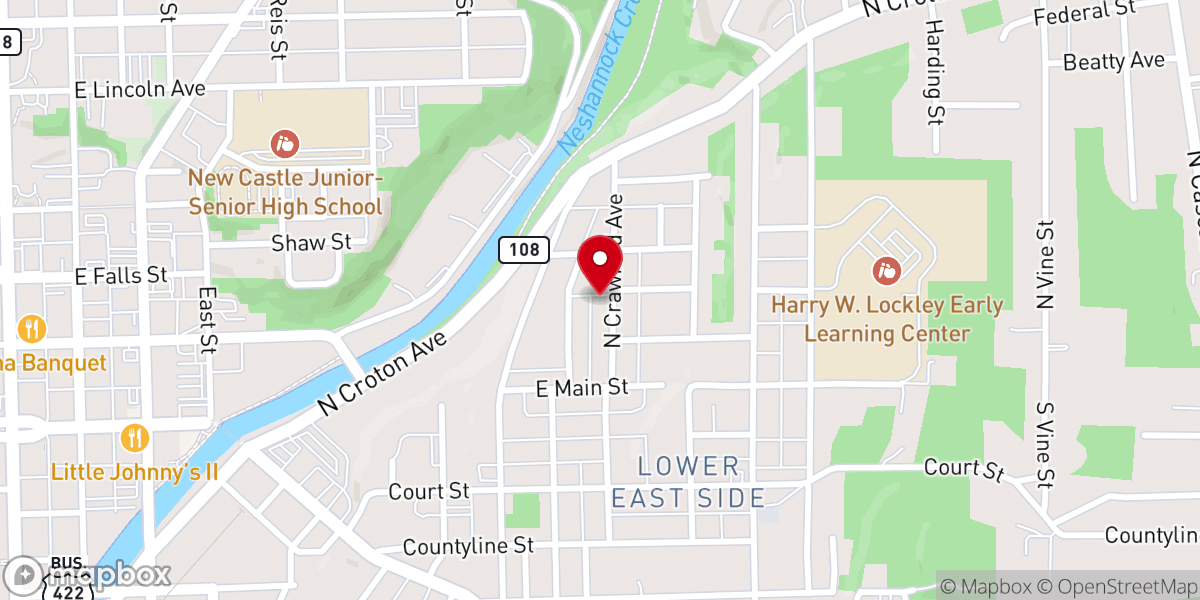 Map showing location of Bible Way Church of God In Christ