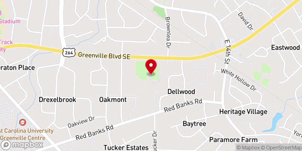 Map showing location of Sweet Hope Free Will Baptist Church
