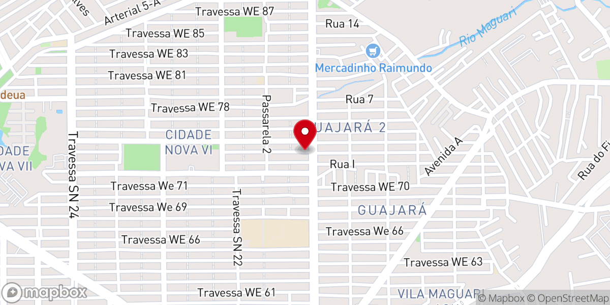 Map showing location of Igreja Batista Semeando